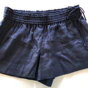 J.CREW Navy Linen Elasticized Waist NEW Sz M